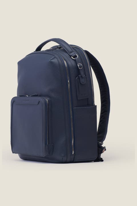 Pilot Organized Expandable Leather Travel Backpack