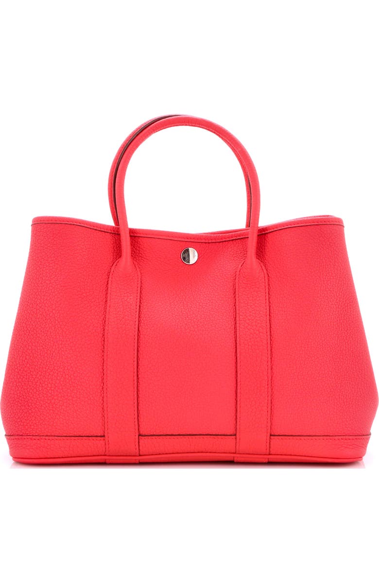 Pre-Owned Hermes Garden Party Tote Leather 30, Main, color, Bougainvillier