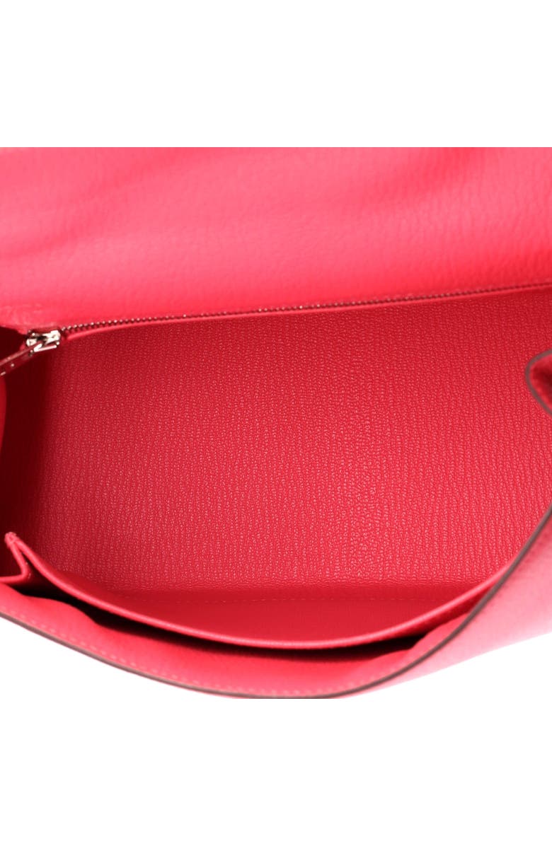 Pre-Owned Hermes Kelly Handbag Pink Chevre Mysore with Palladium Hardware 25, Alternate, color, Rose Azalee