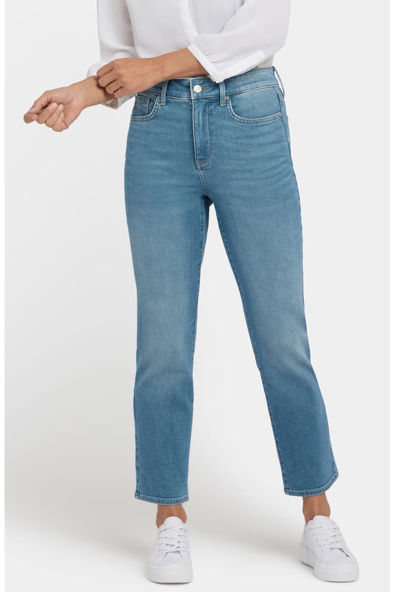 Marilyn High Waist Ankle Straight Leg Jeans, Main, color, AVENUE BLUE