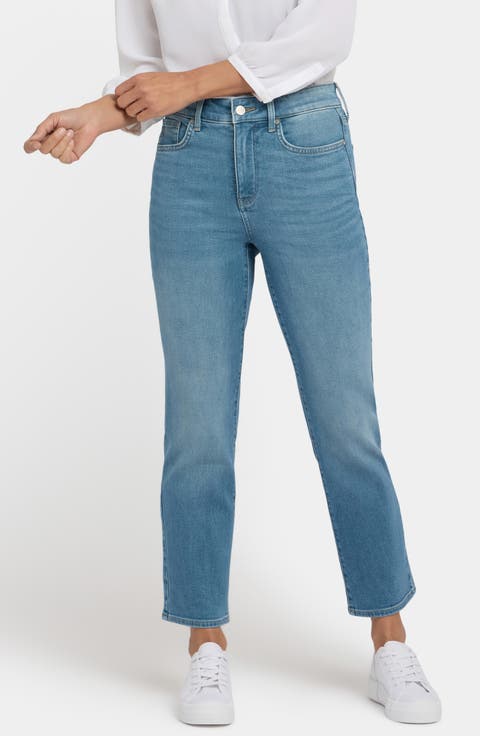 Marilyn High Waist Ankle Straight Leg Jeans (Avenue Blue)