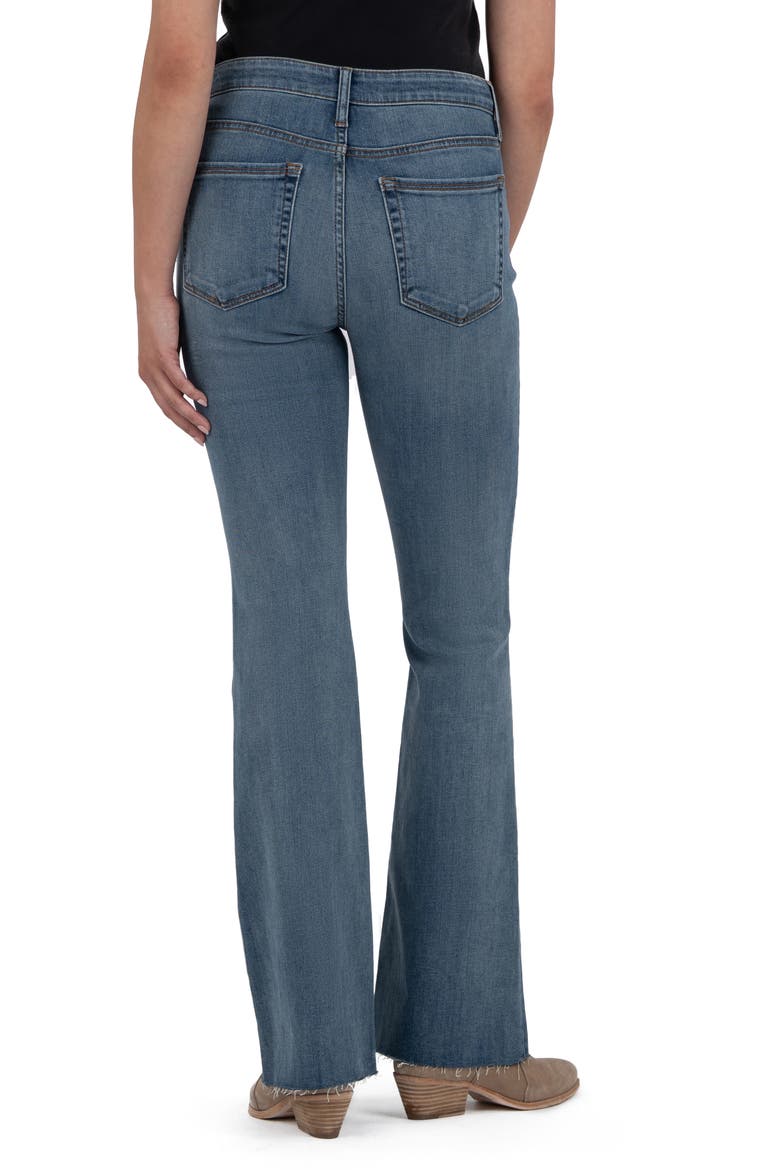 Stella High Waist Raw Hem Flare Jeans, Alternate, color, HARDWORKING