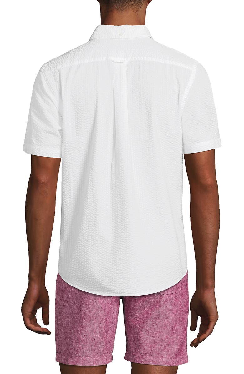 Lands' End Short Sleeve Seersucker Shirt, Alternate, color, 