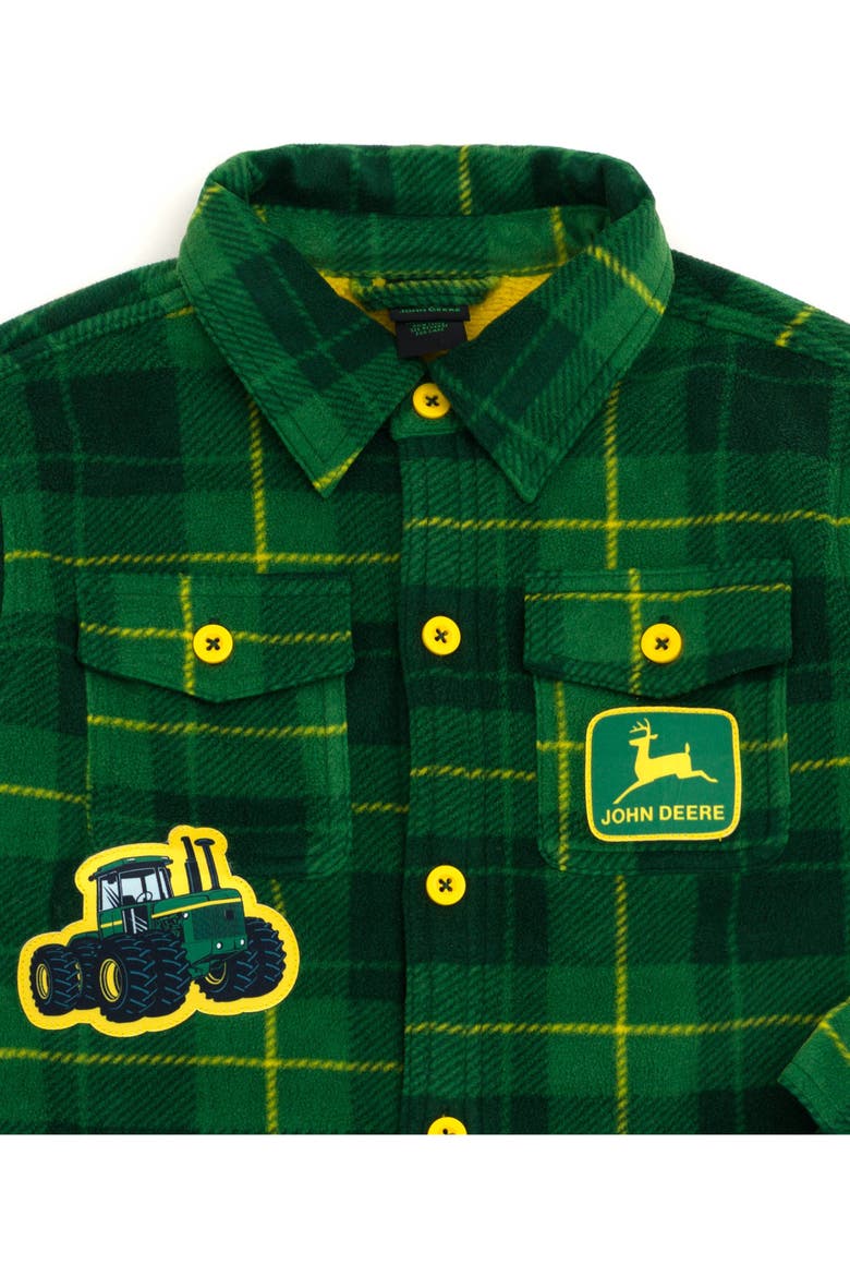Fleece Lined Shacket, Alternate, color, Green Yellow Plaid