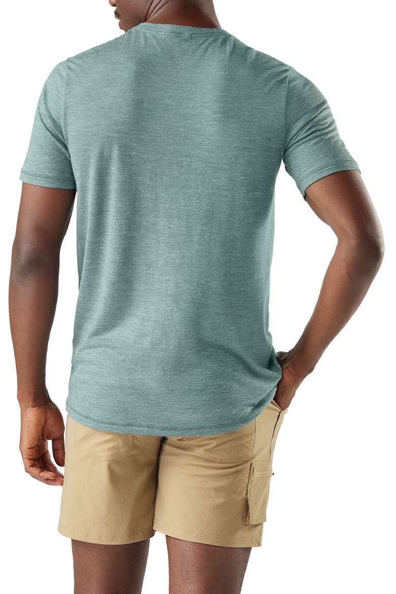 Merino Wool Blend Pocket T-Shirt, Alternate, color, DUSTY TEAL HEATHER