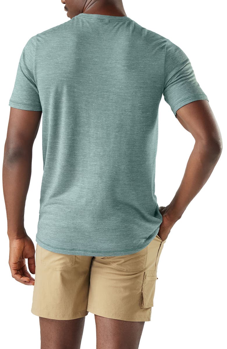 Smartwool Merino Wool Blend Pocket T-Shirt, Alternate, color, Dusty Teal Heather