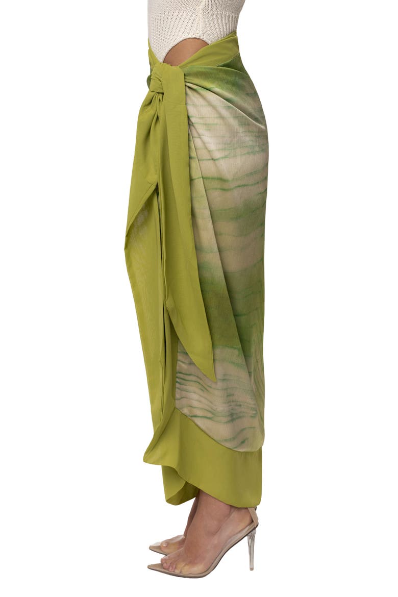 Bahía Wrap Skirt, Alternate, color, Green