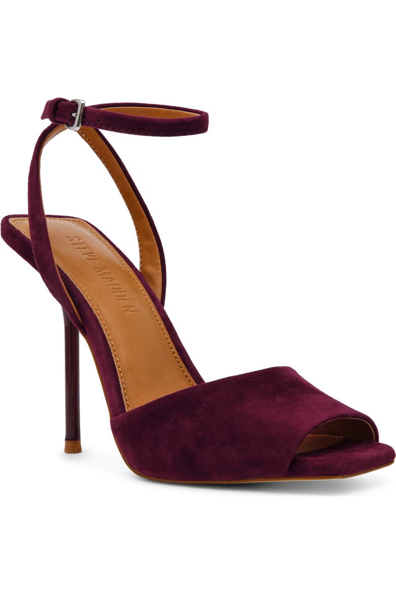 steve madden lilac satin square toe ankle strap dress sandals Steve Madden Charlize Purple Satin Block Heel Ankle Strap Squared Toe Pumps (Purple Satin, 9.5)