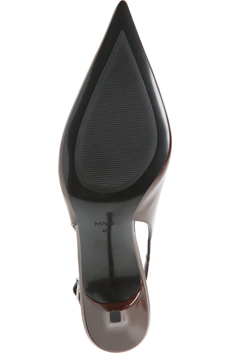 MANGO Sol Slingback Pump, Alternate, color, Chocolate
