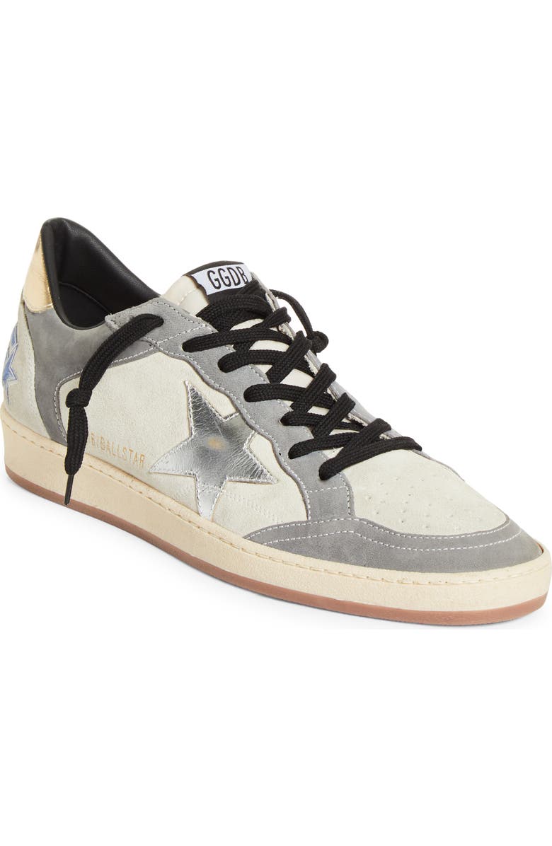 Golden Goose Ball Star Sneaker, Main, color, Grey/ Denim/ Silver/ Gold