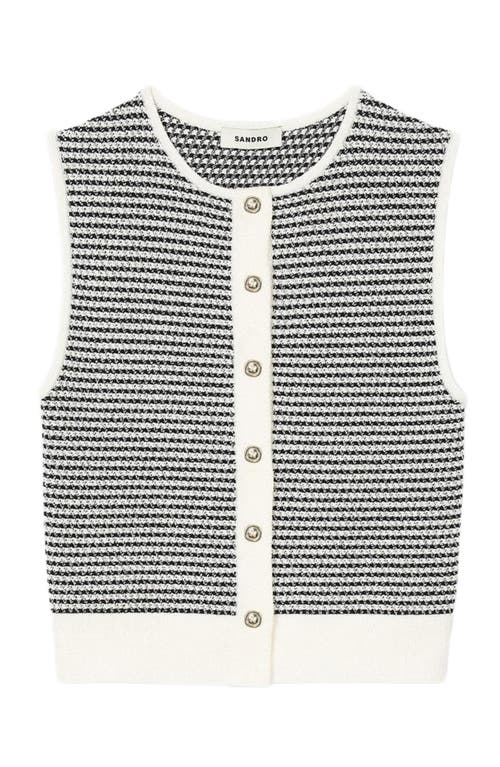 Sandro Striped Cardigan In Multi