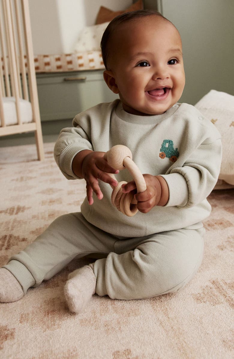 NEXT Tractor Emblem Sweatshirt & Sweatpants Set, Alternate, color, Green