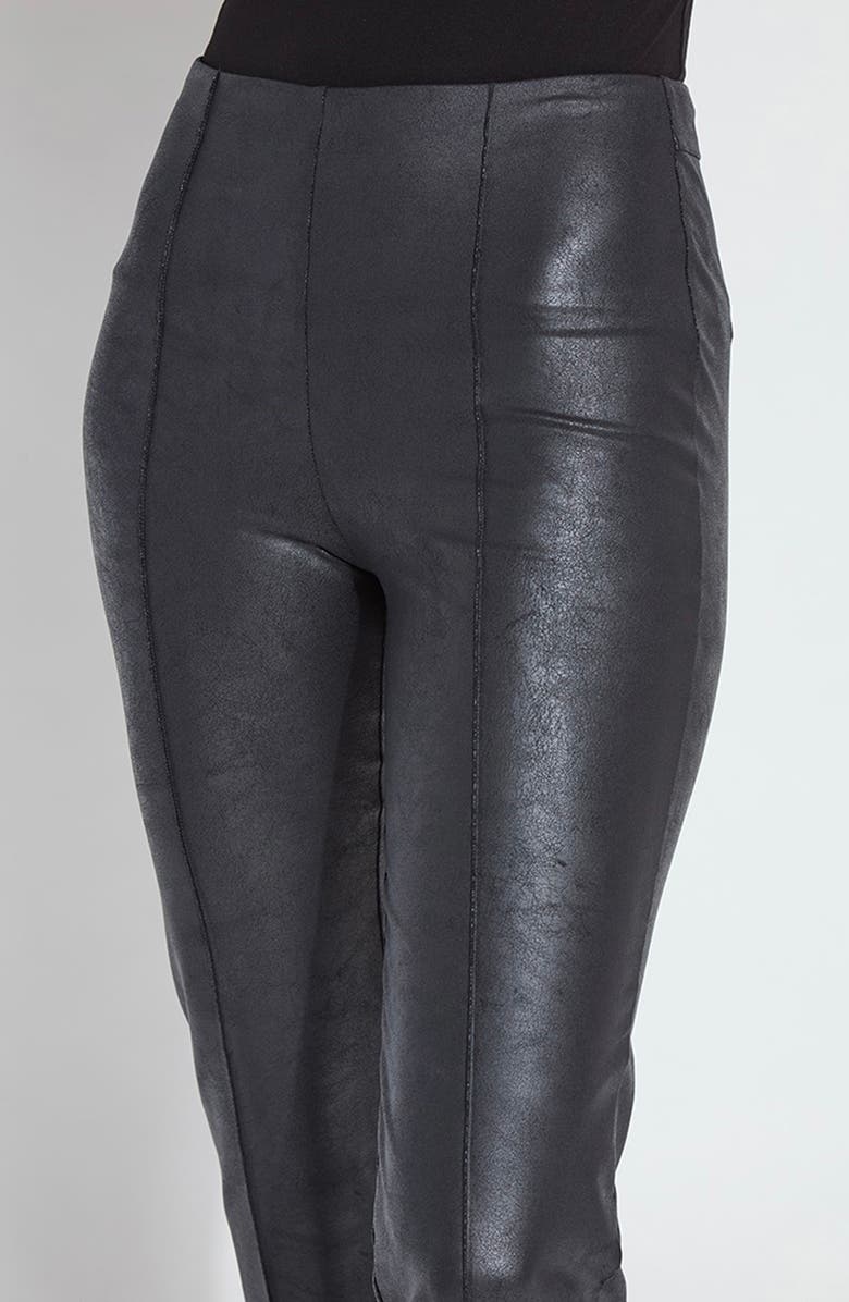 Lysse Elysse High Waist Stretch Faux Leather Pants, Alternate, color, Black