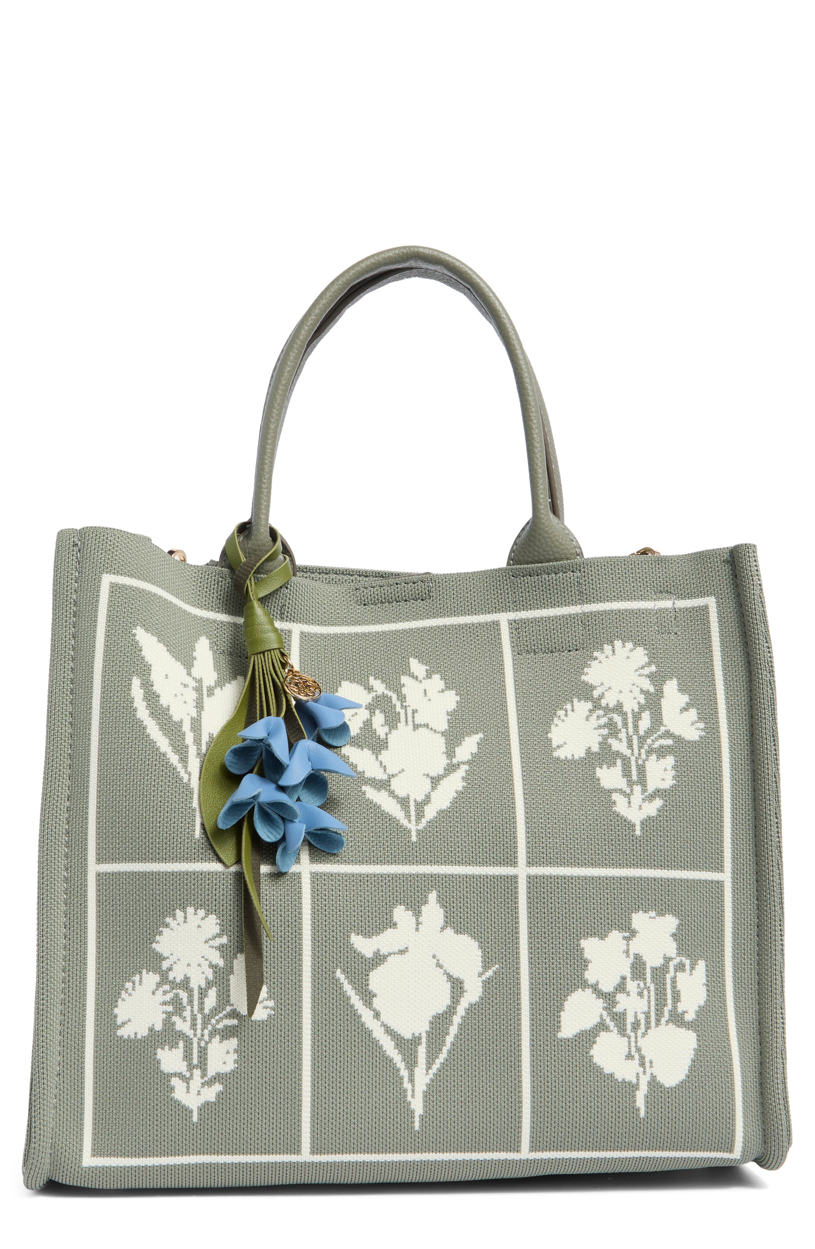 Nanette Lepore Floral Knit Square Satchel
