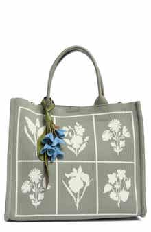 Nanette Lepore Floral Knit Square Satchel