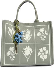 Nanette Lepore Floral Knit Square Satchel