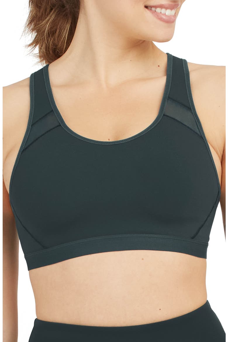 Medium Impact Sports Bra, Main, color, DARK EMERALD