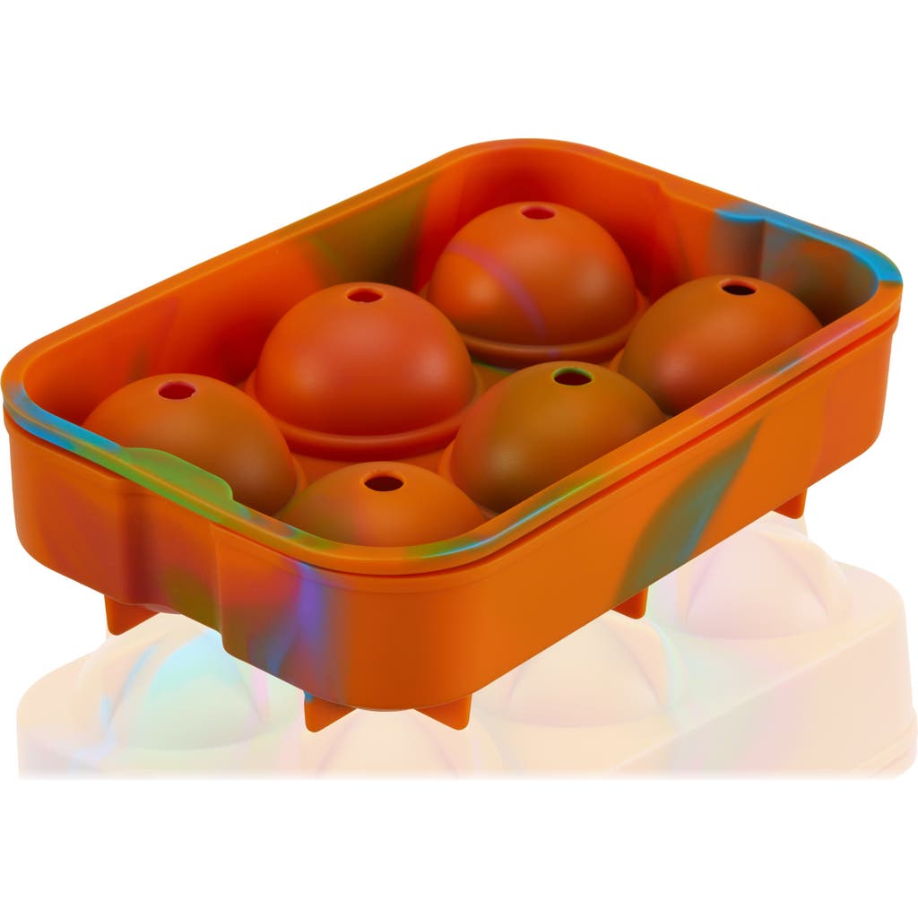 Host Silicone 2" Ice Sphere Mold In Orange