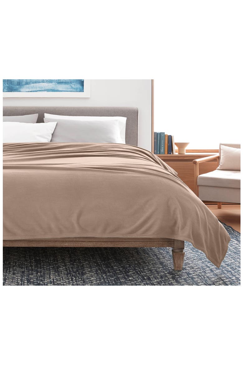 Microfleece Throw Blanket, Alternate, color, NUTMEG