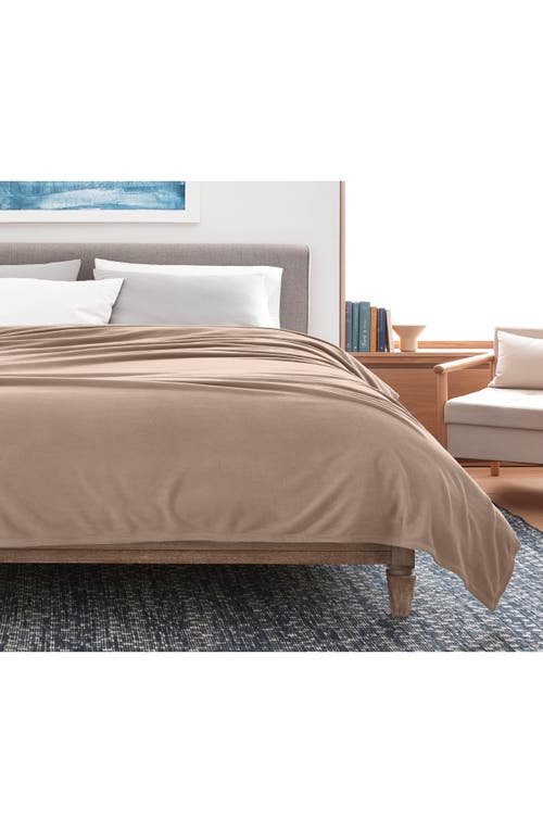 Vellux Microfleece Throw Blanket In Brown