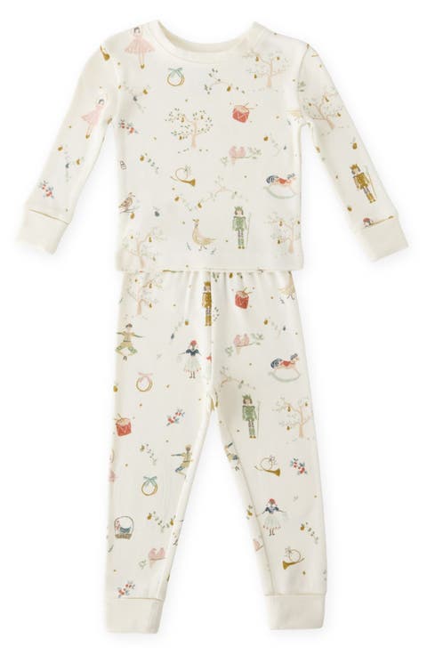 Kids' Organic Cotton Rib Fitted Pajamas (Baby & Toddler)