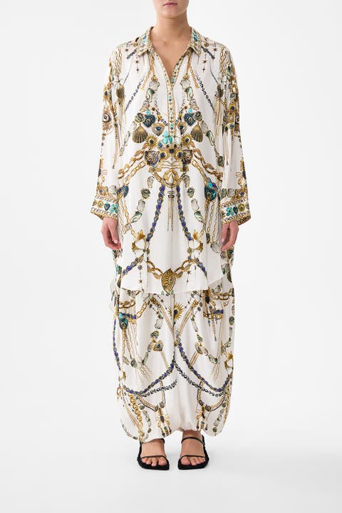 Relaxed High Low Shirt Dress