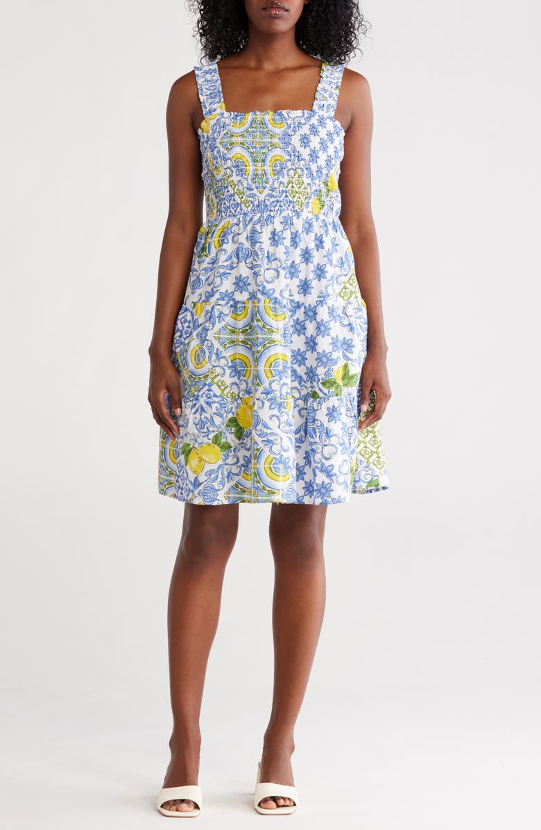 beachlunchlounge Alice Tiered Sundress, Main, color, 