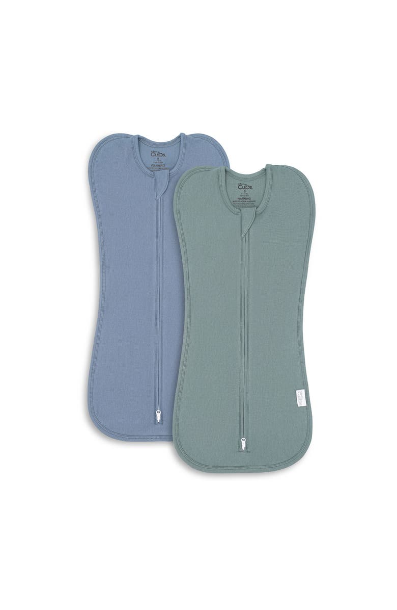 Comfy Cubs Easy Zipper Swaddle Blankets, Main, color, Nomadic Blue, Azul