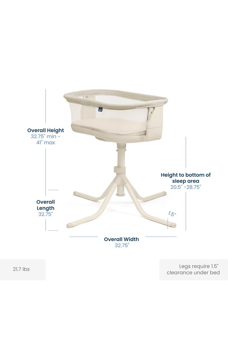 HALO BassiNest Connected Swivel Sleeper 3.0 - Smart Bassinet with AutoSoothe, 360° Swivel, Cry Detection, Rocking, Vibration & Soothing Sounds, Easy Lowering Wall, Alternate, color, Oat - 4.0