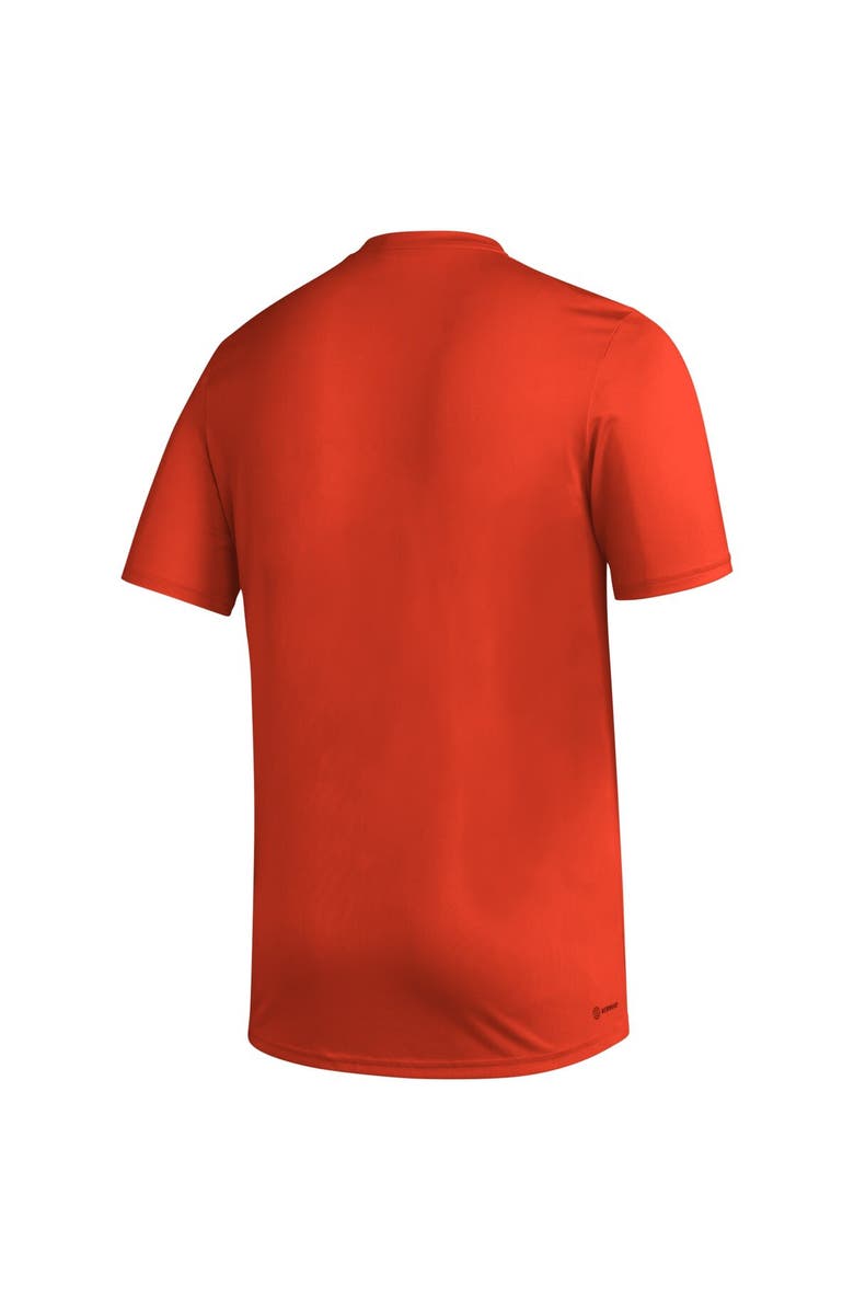 adidas Men's adidas Orange Miami Hurricanes Fadeaway Basketball Pregame AEROREADY T-Shirt, Alternate, color,