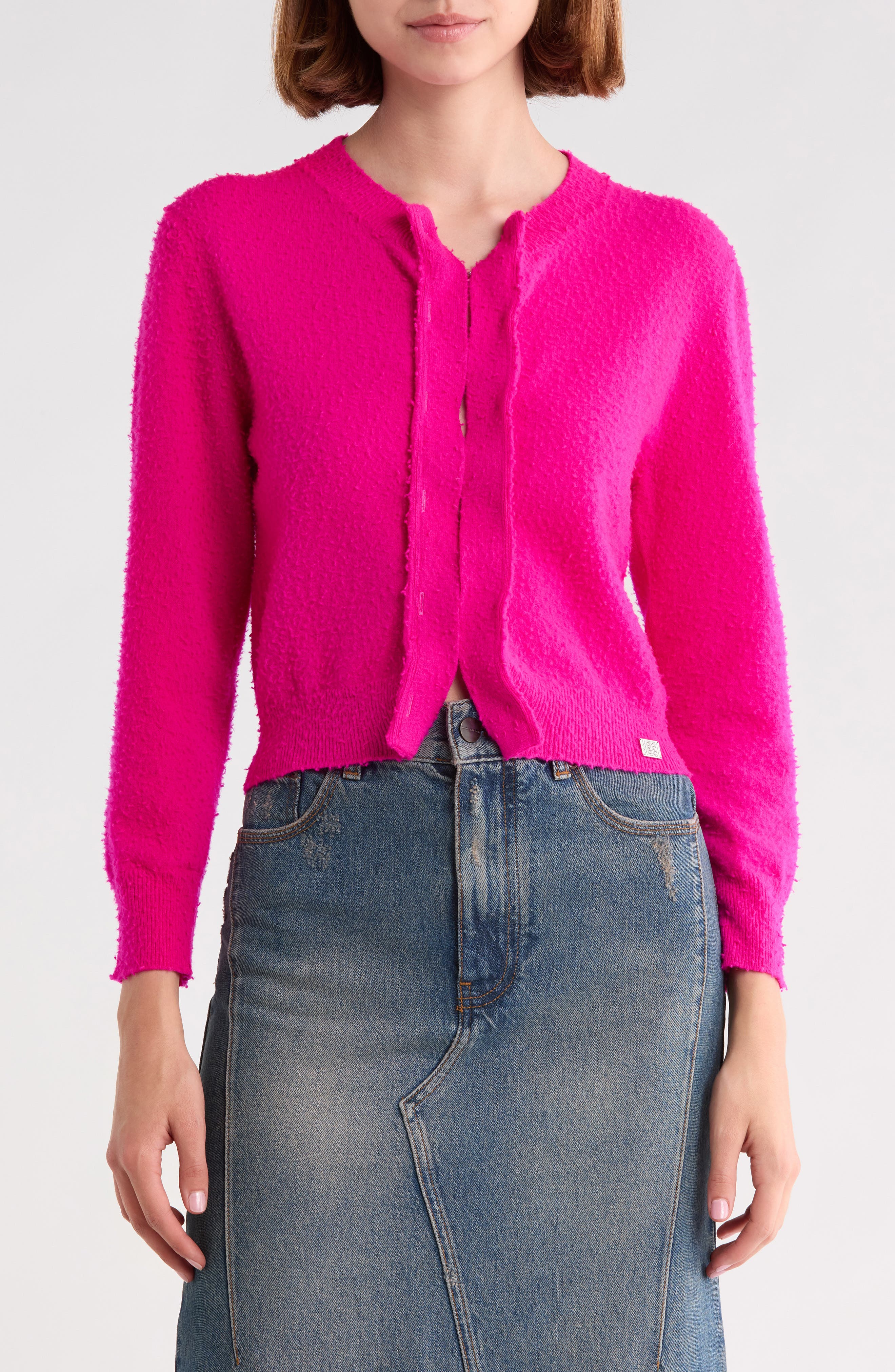 Pilled Hook and Eye Wool Cardigan