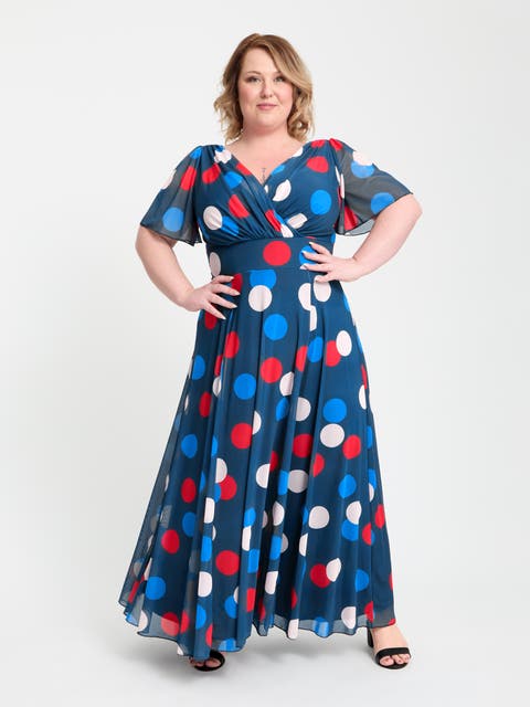 Isabelle Short Sleeve V-Neck Maxi Dress