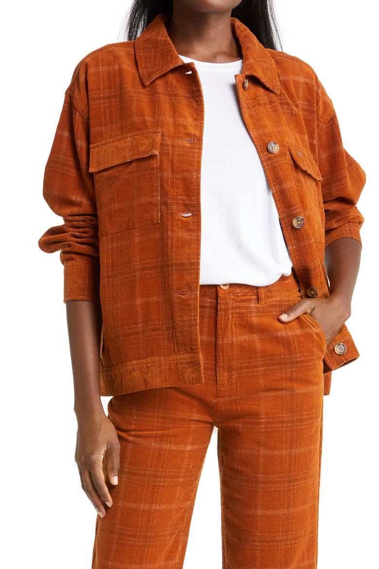 Women's Stark Trucker Shirt Jacket, Main, color, GLAZED GINGER