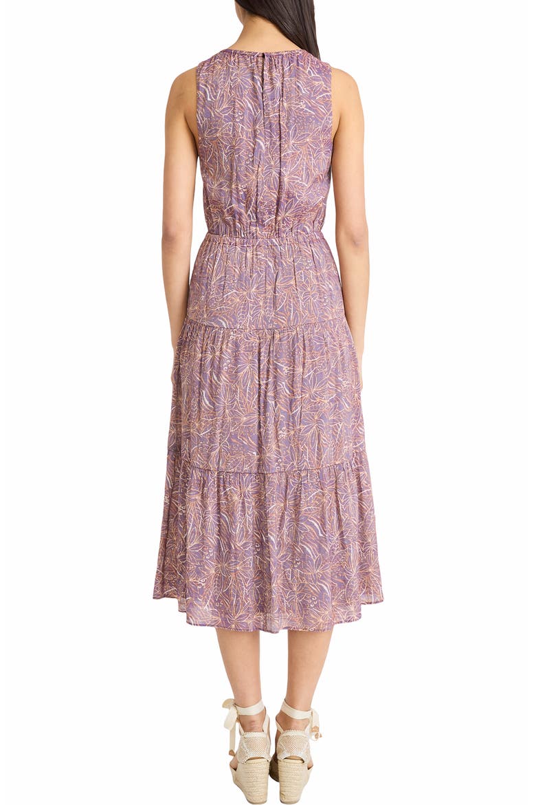 Sleeveless Fit & Flare Dress, Alternate, color, PLUM/ OCHRE
