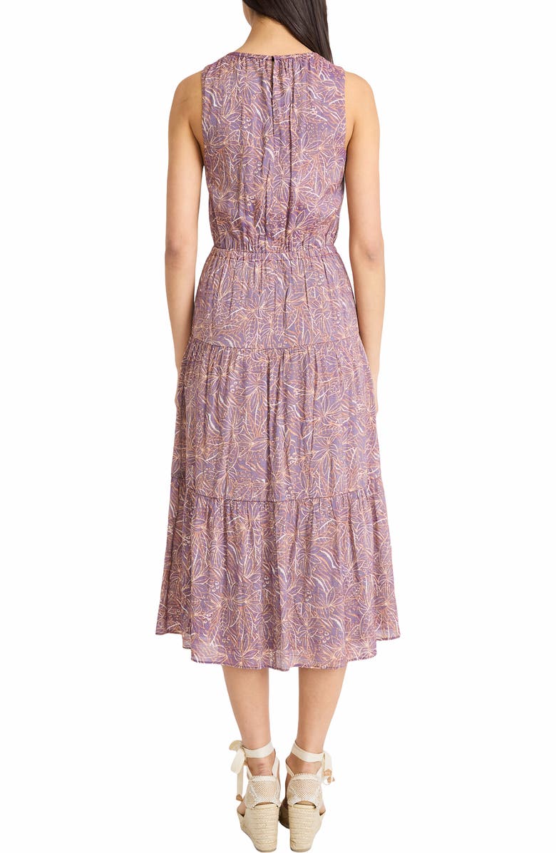 The Good Journey Sleeveless Fit & Flare Dress, Alternate, color, Plum/ Ochre