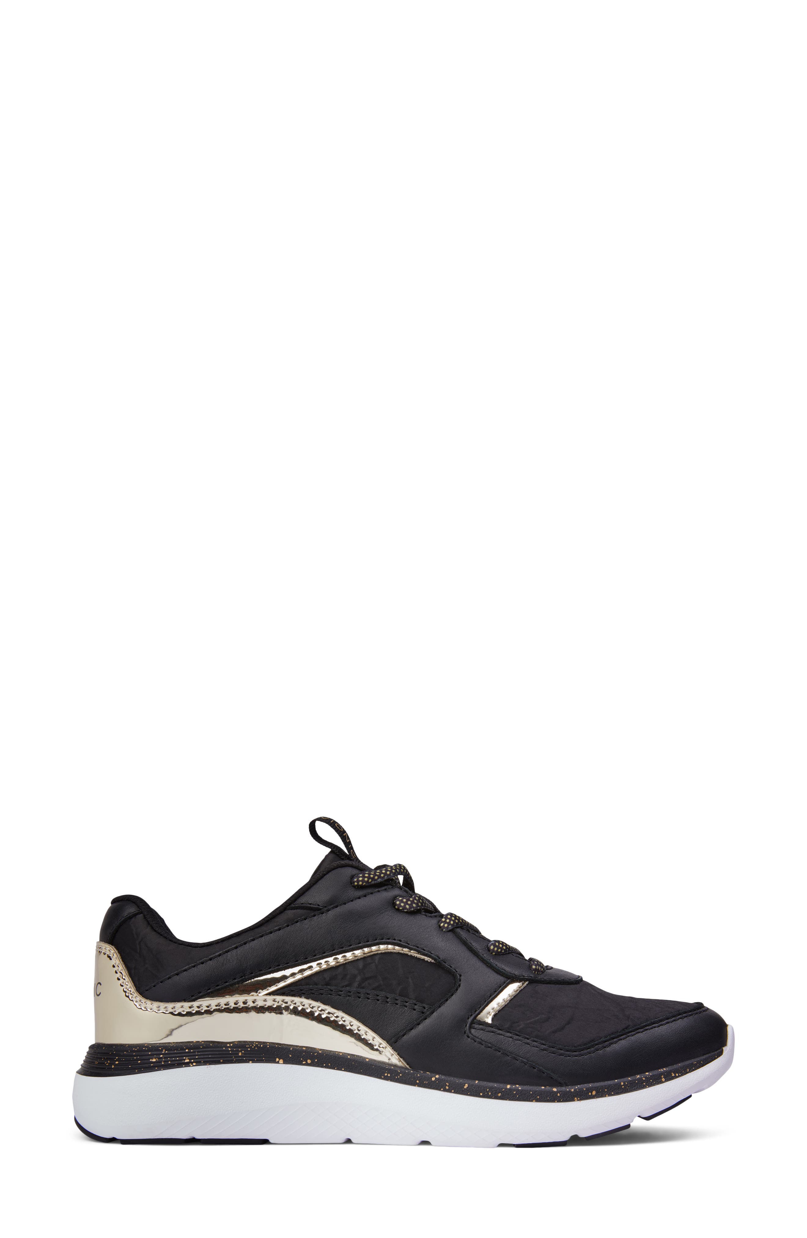 Adela Sneaker, Alternate, color, BLACK FABRIC