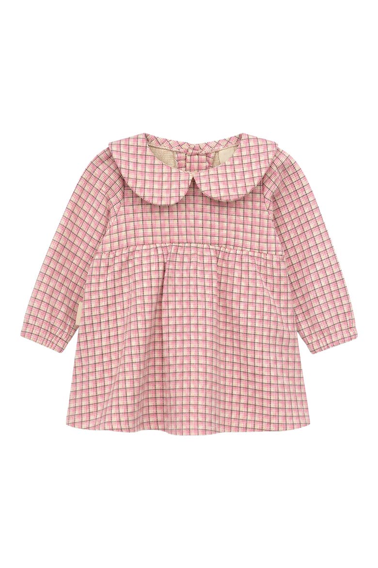 Check Peter Pan Collar Dress, Main, color, PINK