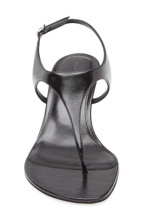 Proenza Schouler Tee 85 Thong Sandal In Slick Nappa In Black