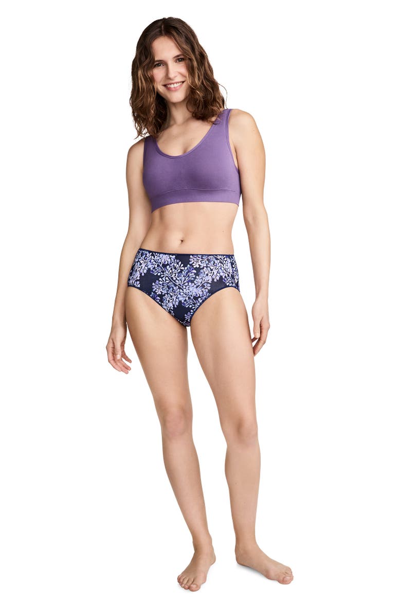 Women's Seamfree Cotton Blend Light Support Bralette, Alternate, color, Maverick