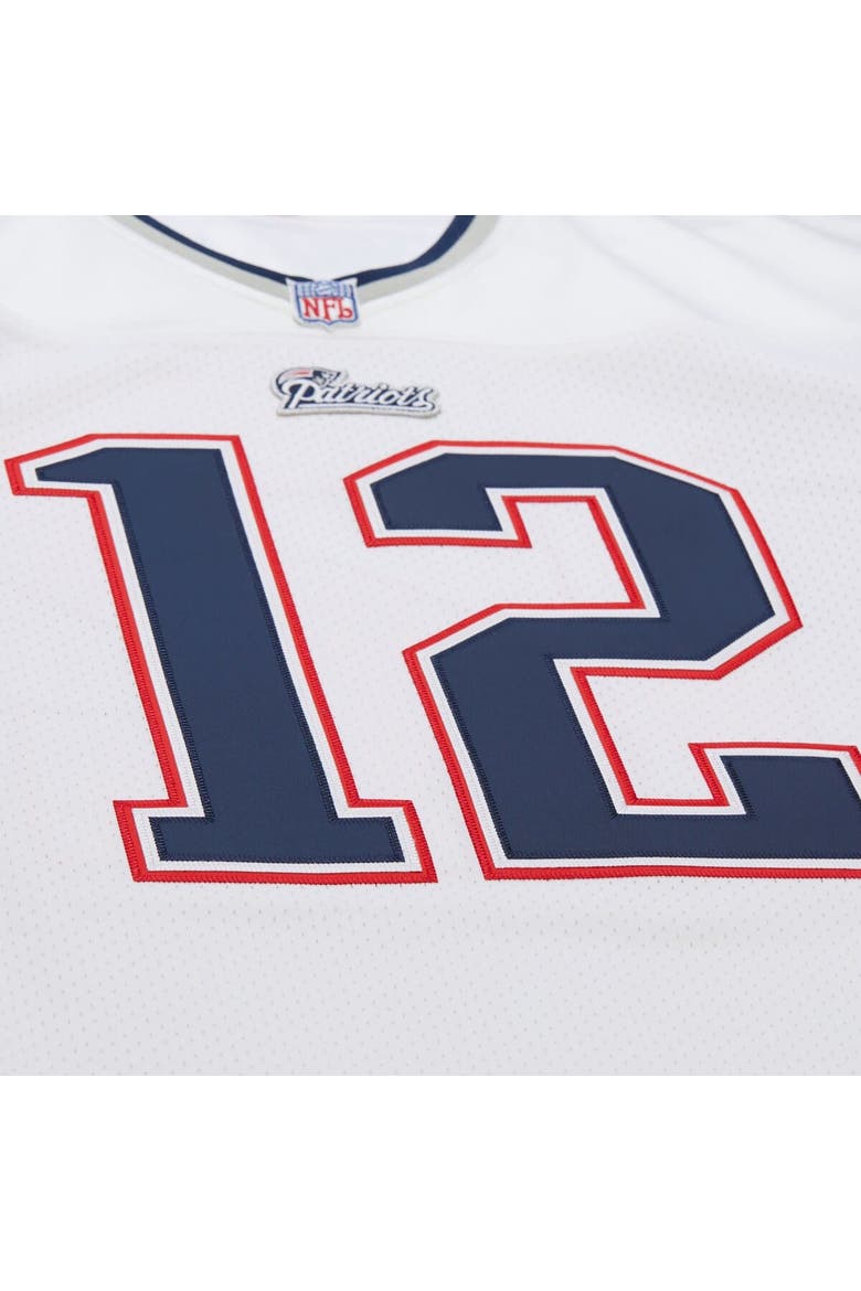 Men's Mitchell & Ness Tom Brady White New England Patriots 2000 Authentic Jersey, Alternate, color, White