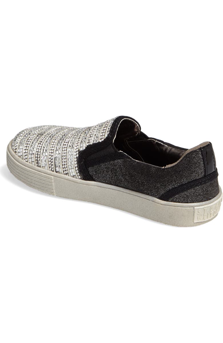 Stuart Weitzman Vance Glitz Slip-On Sneaker, Alternate, color,