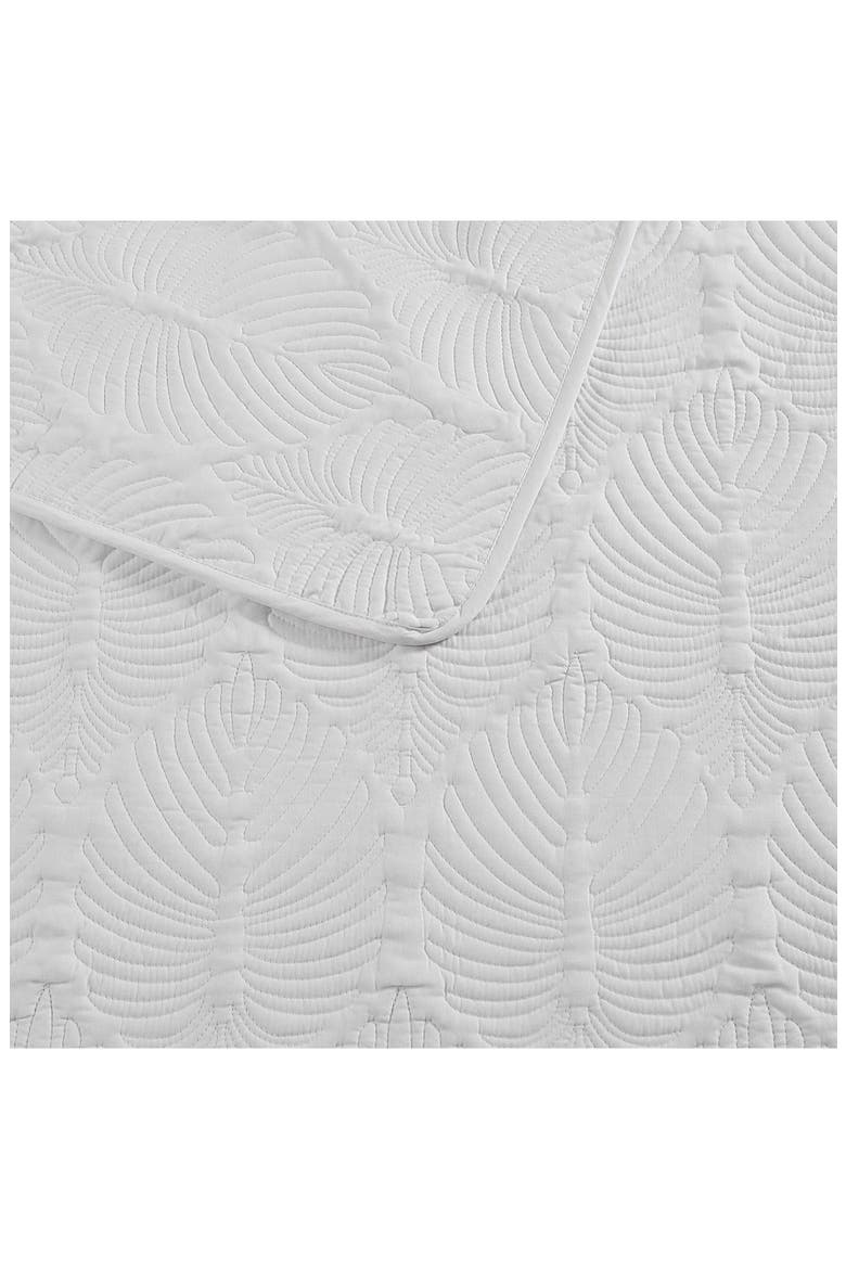Line Palm Reversible Cotton Quilt Set, Alternate, color, WHITE