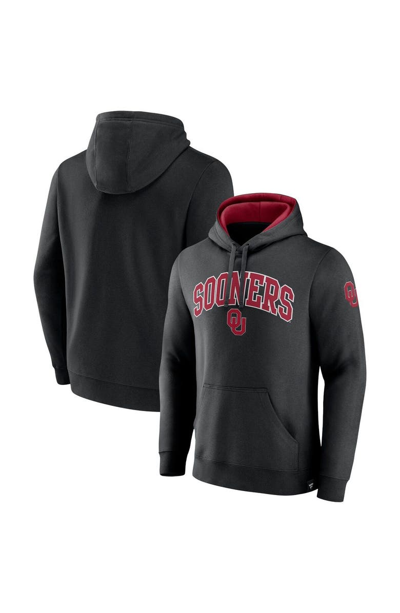 FANATICS Men's Fanatics Branded Black Oklahoma Sooners Arch & Logo Tackle Twill Pullover Hoodie, Main, color, Black