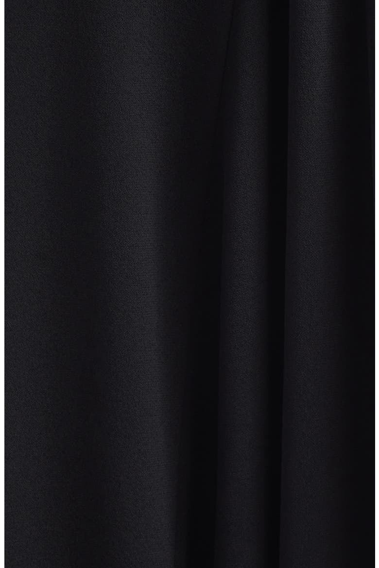 Asymmetric Jersey Gown, Alternate, color, BLACK