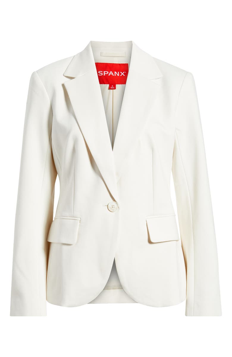 SPANX<sup>®</sup> Stretch Ponte Blazer, Main, color, Ivory