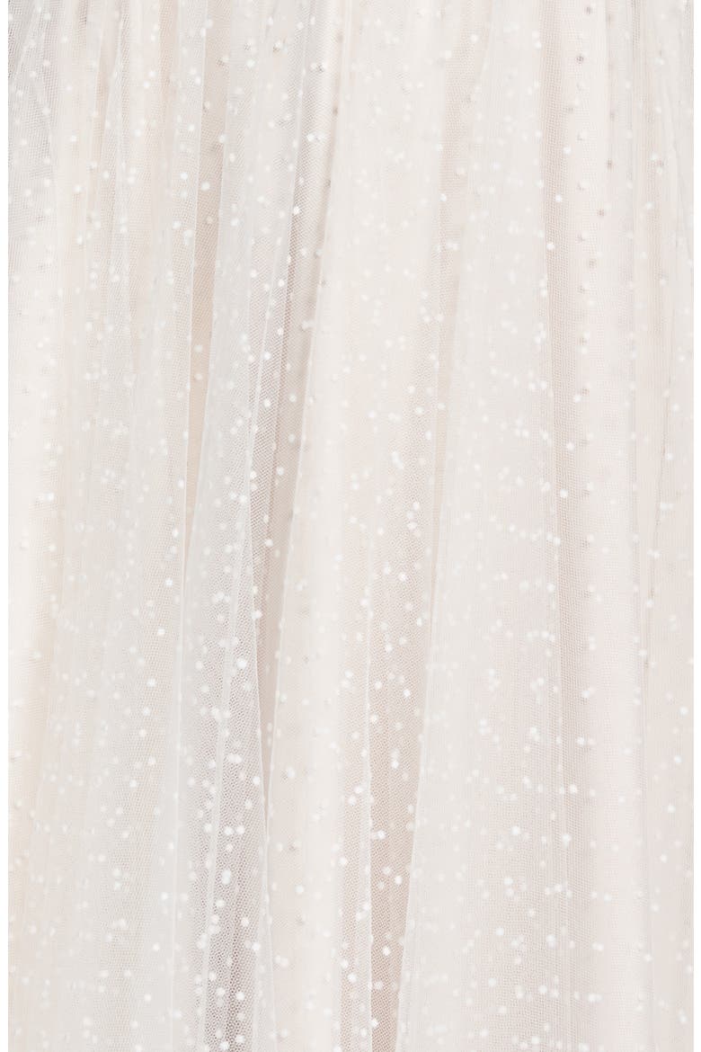 Swiss Dot Tulle Tea Length Wedding Dress, Alternate, color, IVORY