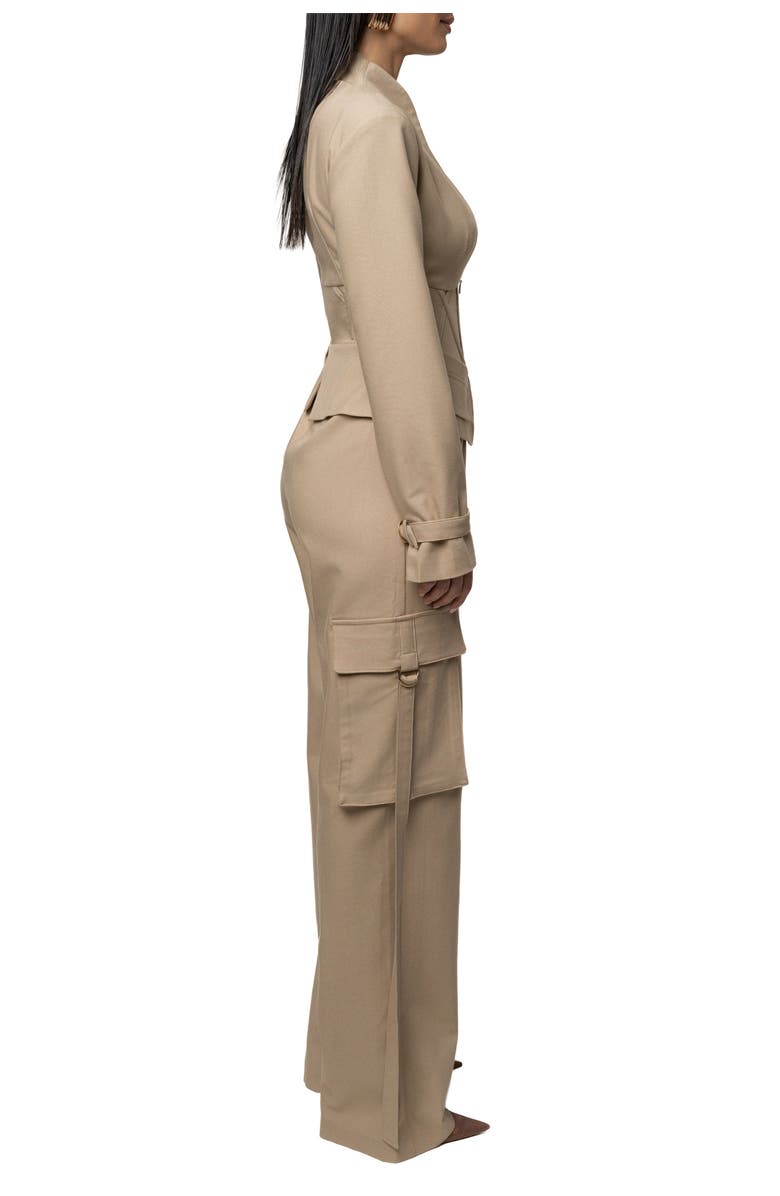 JLUXLABEL Day Off Cargo Jumpsuit, Alternate, color, Stone