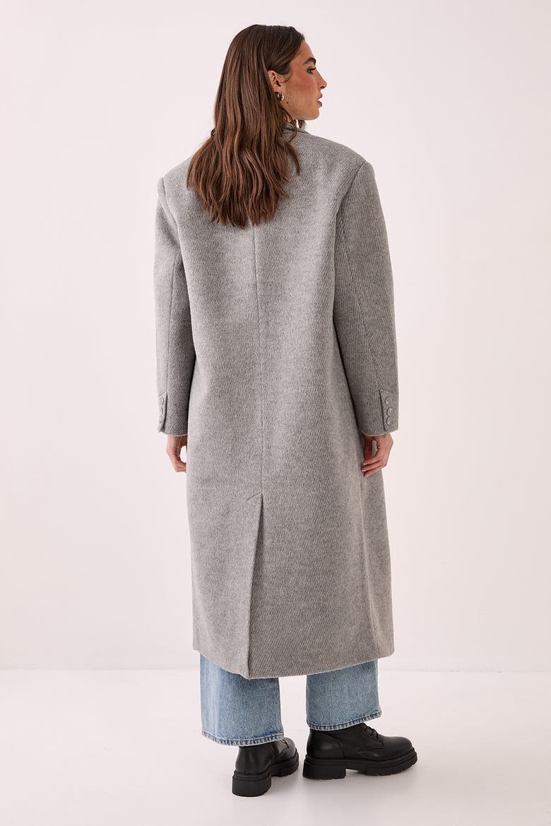Double Breasted Smart Coat, Alternate, color, Light Grey