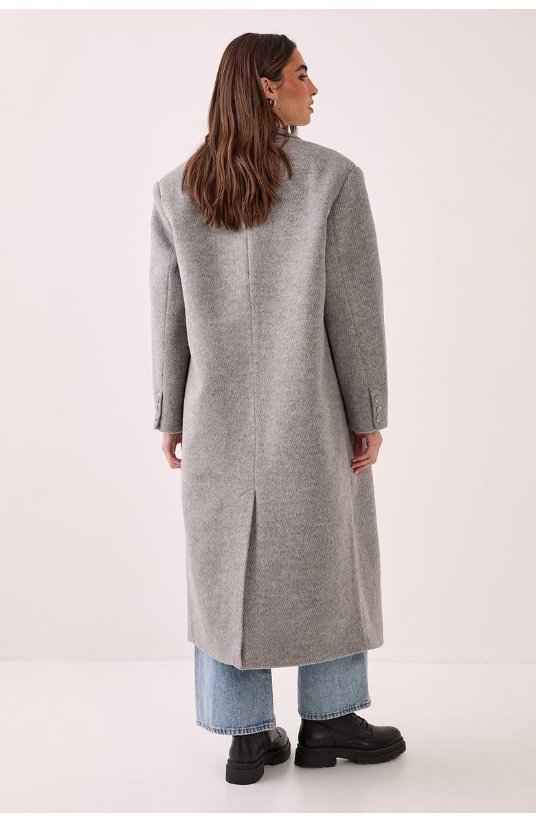 NASTY GAL Double Breasted Smart Coat, Alternate, color, Light Grey