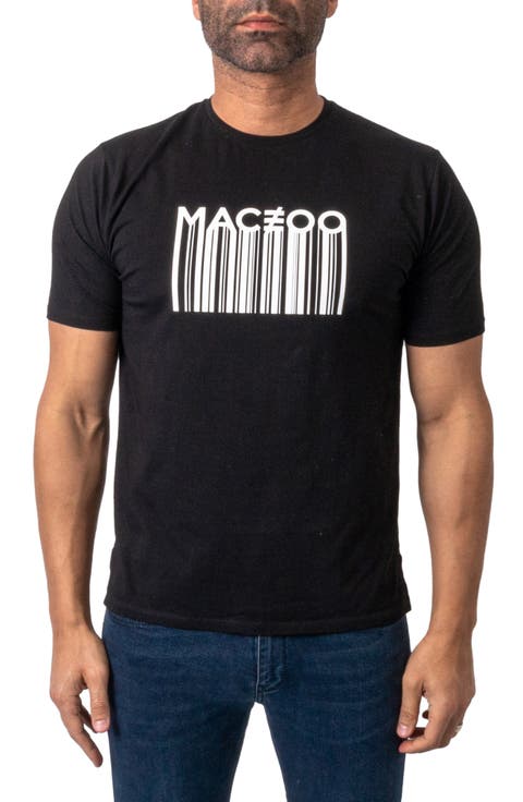 Barcode Stretch Cotton Graphic Tee